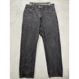 Levis 505 Jeans Men‎ 36X30 Black Dark Wash Regular Fit Straight Leg Denim Pants
